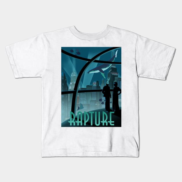 Bioshock Rapture Poster (no border) Kids T-Shirt by gruntcooker